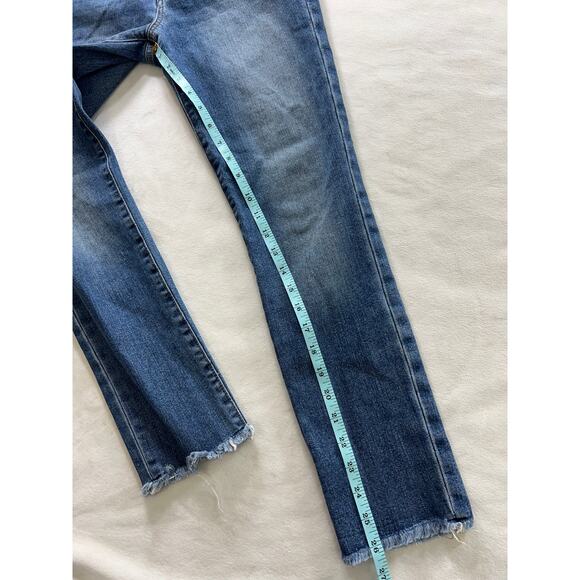 Joe's Jeans Cleo Medium Wash Skinny Leg Raw Hem Stretch Denim Capsule Staple - Picture 6 of 6